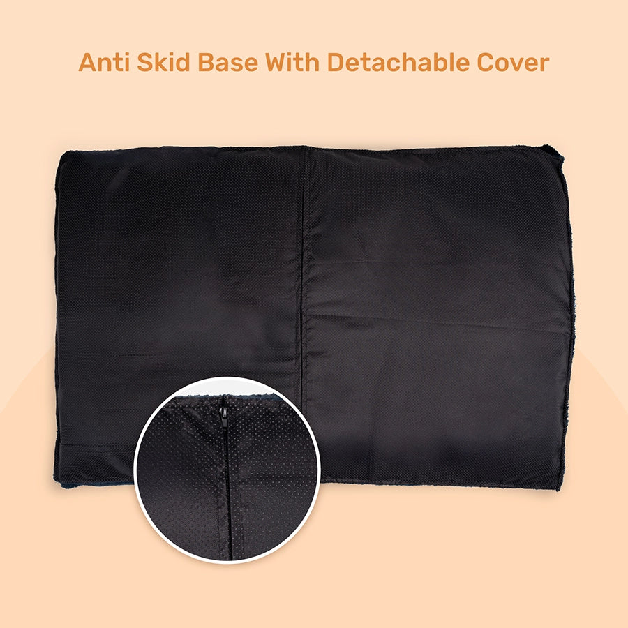 Faux Fur Flat Bed, Blue