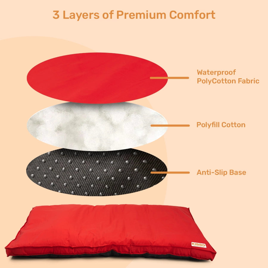 Waterproof Flat Bed, Red (BOGO)