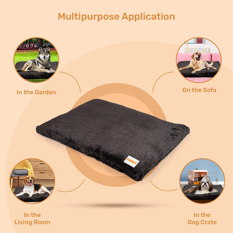 Faux Fur Flat Bed, Grey