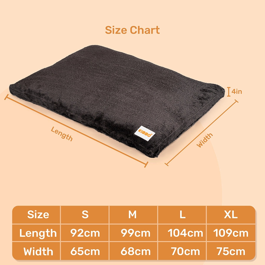 Faux Fur Flat Bed, Grey