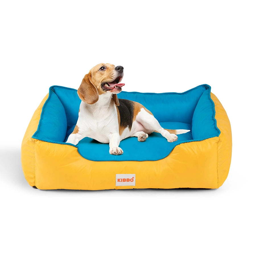 Waterproof Lounger Bed , Small, Yellow & Sky Blue