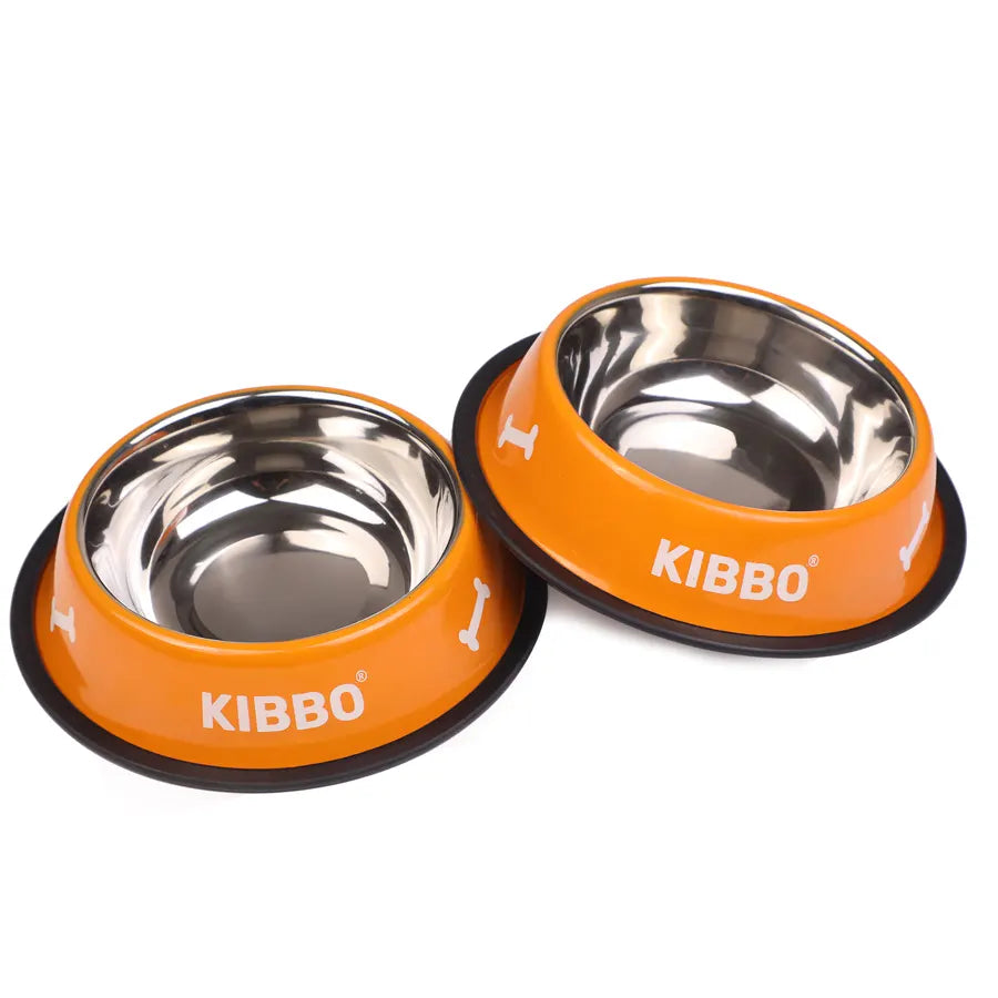 Anti Skid Bowl, Blue, Printed, Pack of 2