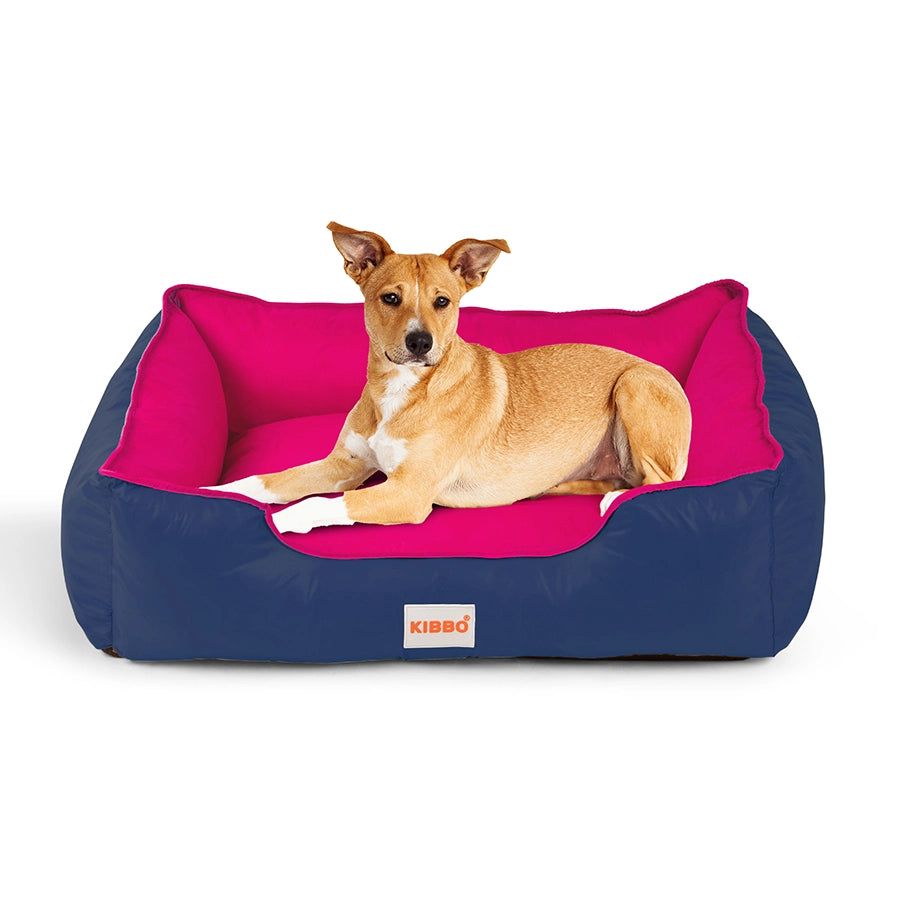Waterproof Lounger Bed, Small, Navy Blue & Pink