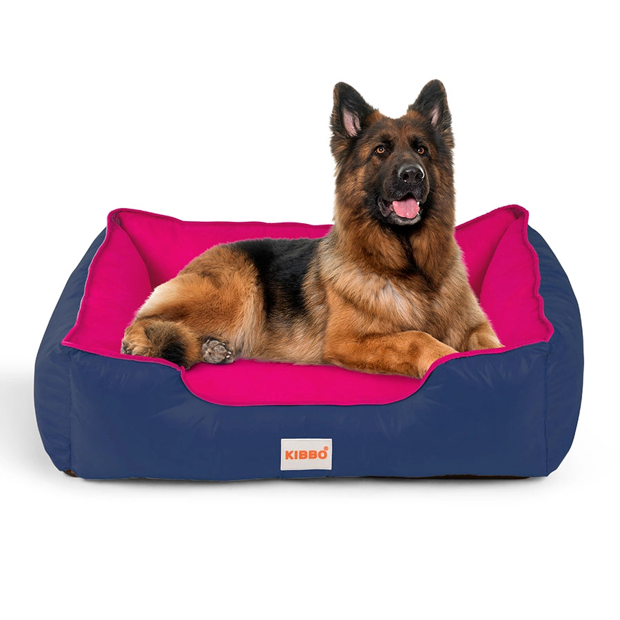 Waterproof Lounger Bed, Small, Navy Blue & Pink