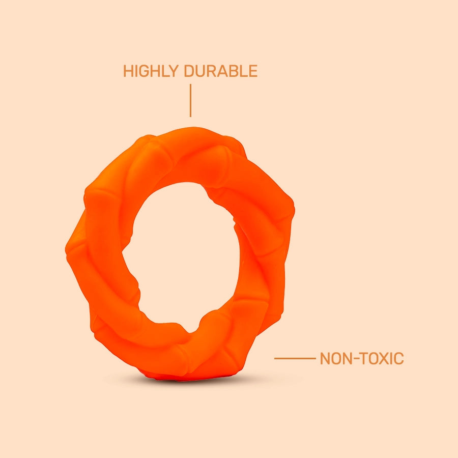 Rubber Toy, Knotted Ring, Orange