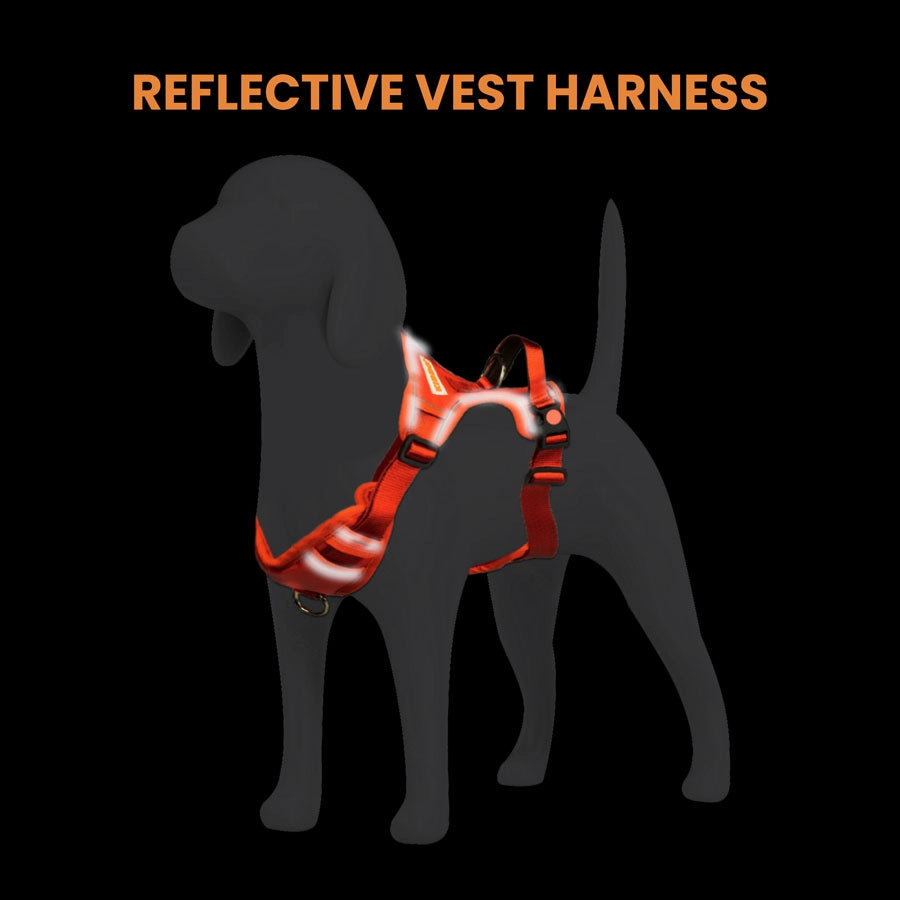 Reflective Vest Harness, Red