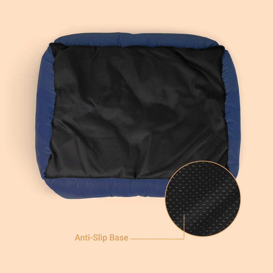 Waterproof Lounger Bed, Small, Navy Blue & Pink