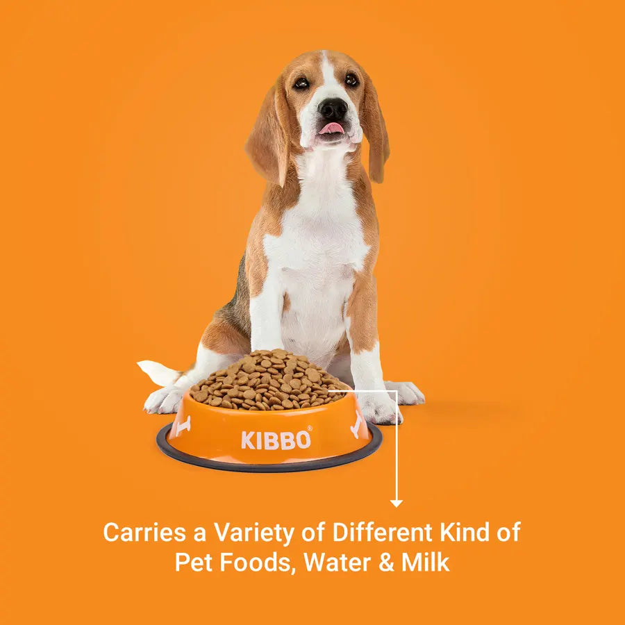 Anti Skid Bowl, Orange, Plain & Printed, Pack of 2