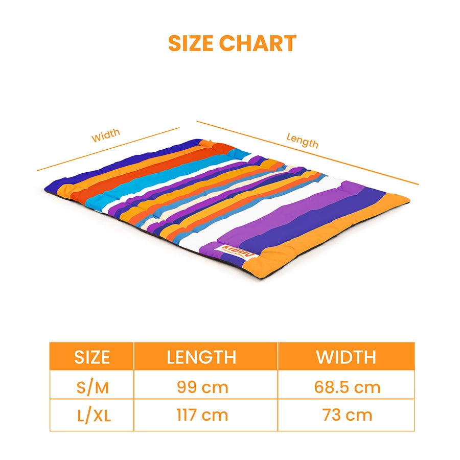 Pet Mat, Orange &  Purple Stripe