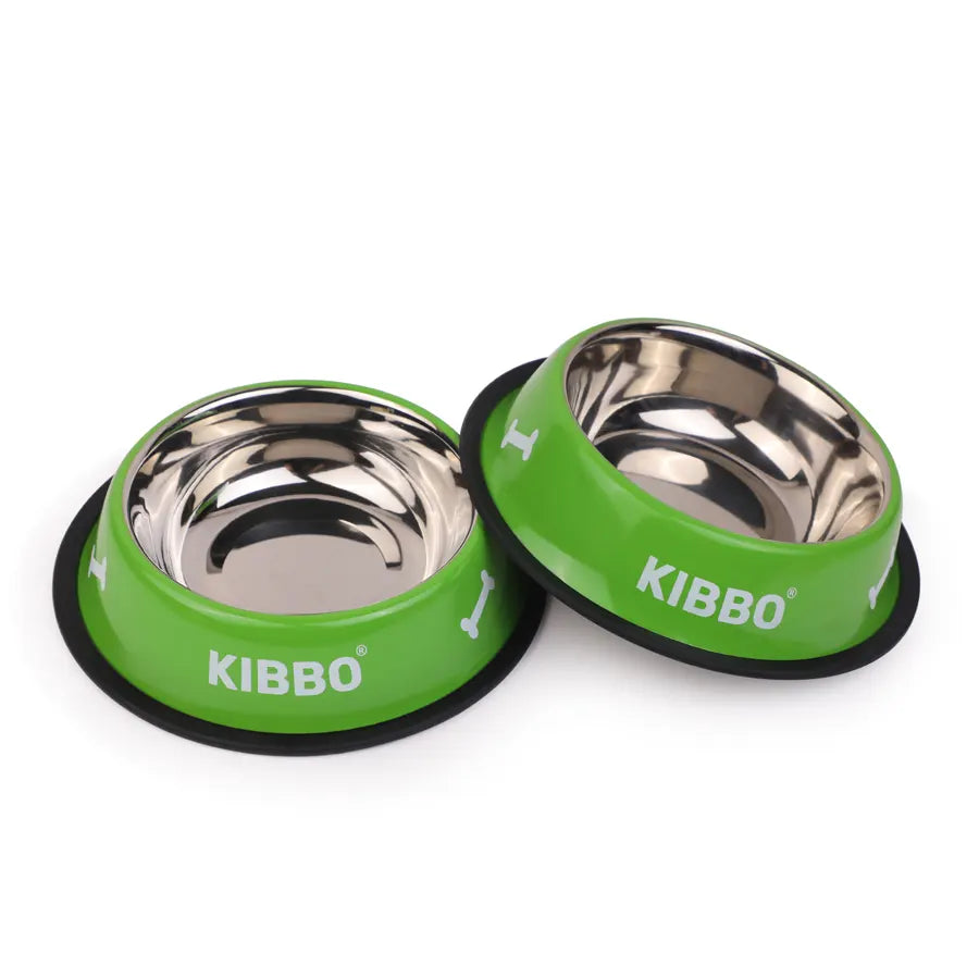 Anti Skid Bowl, Blue, Printed, Pack of 2