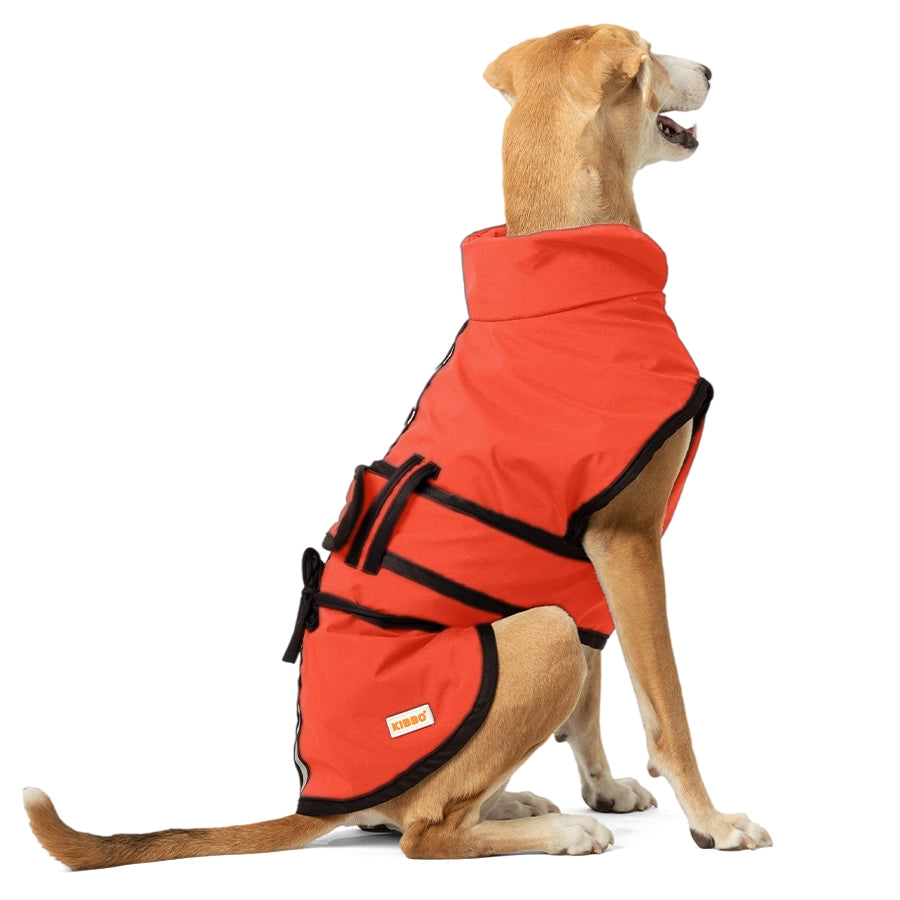 Waterproof Reflective Jacket, Red, Pack1