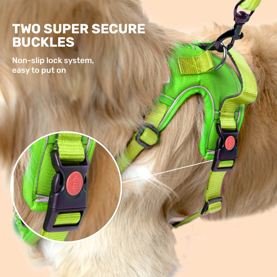 Reflective Vest Harness, Neon Green