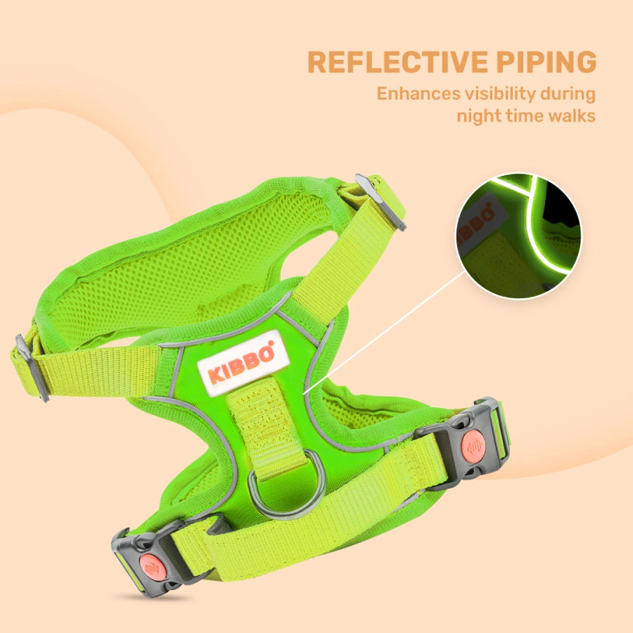 Reflective Vest Harness, Neon Green
