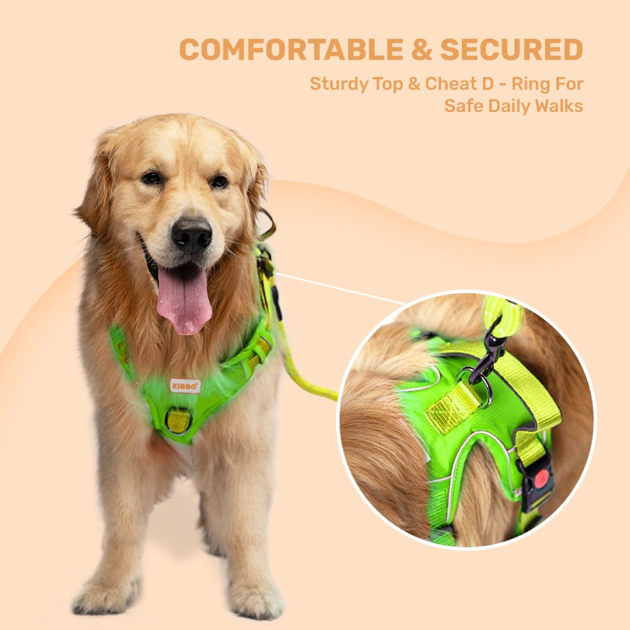 Reflective Vest Harness, Neon Green