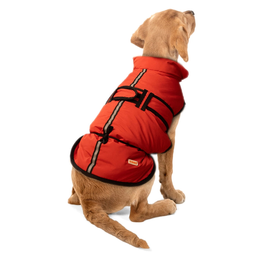 Waterproof Reflective Jacket, Red, Pack1