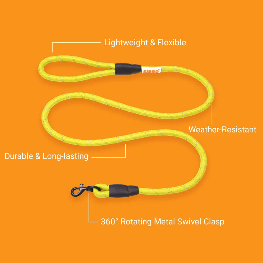 Reflective Rope Leash, Yellow