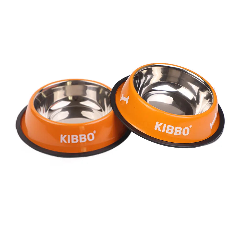 Anti Skid Bowl, Orange, Plain & Printed, Pack of 2