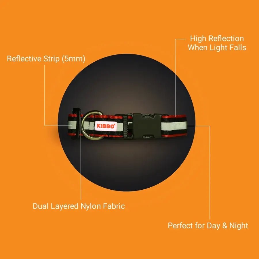 Reflective Collar, Red, Red & Yellow, Pack of 3